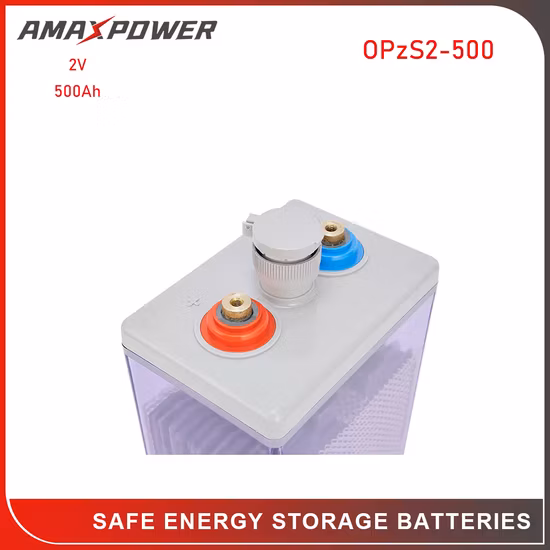 Batterie solaire 2V500ah Opzs batterie inondée tubulaire