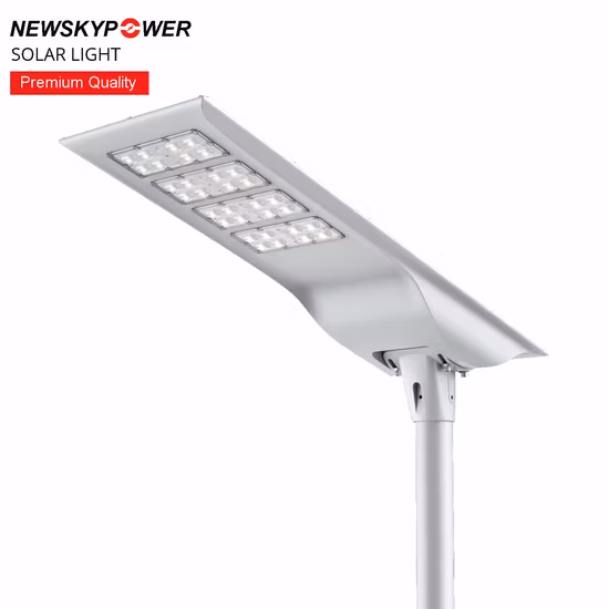 L'aluminium 40W 80W intégré tout en un seul lampadaire à LED solaire